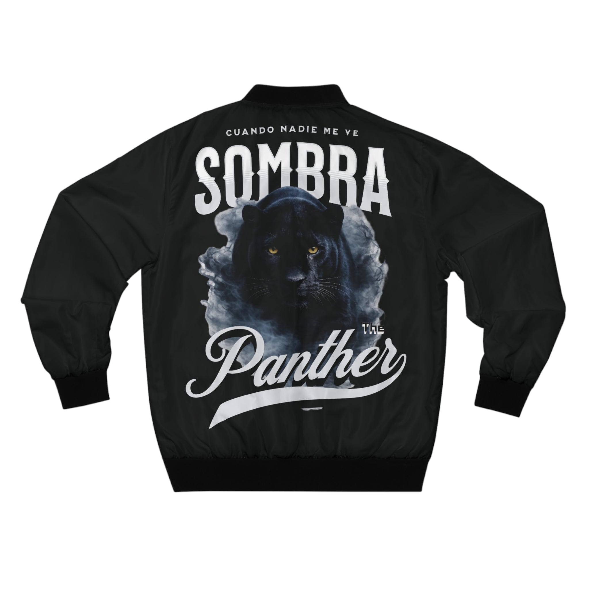 Panther Sombra Bomber Jacket — 'Cuando Nadie Me Ve' Graphic